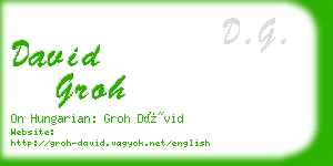 david groh business card